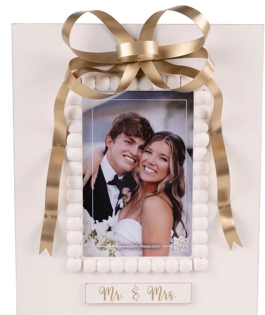 MR. & MRS. GOLD BOW FRAME