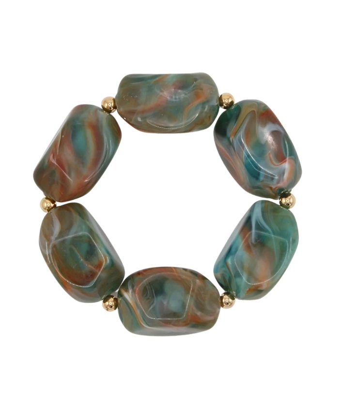 MARBLE PEBBLE & CCB BAL BRACELET