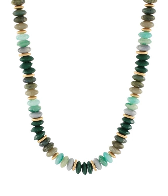 MULTI SHAPE MIXED BEAD NECKLACE