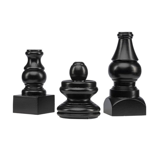 WOOD DISPLAY BASES-BLACK