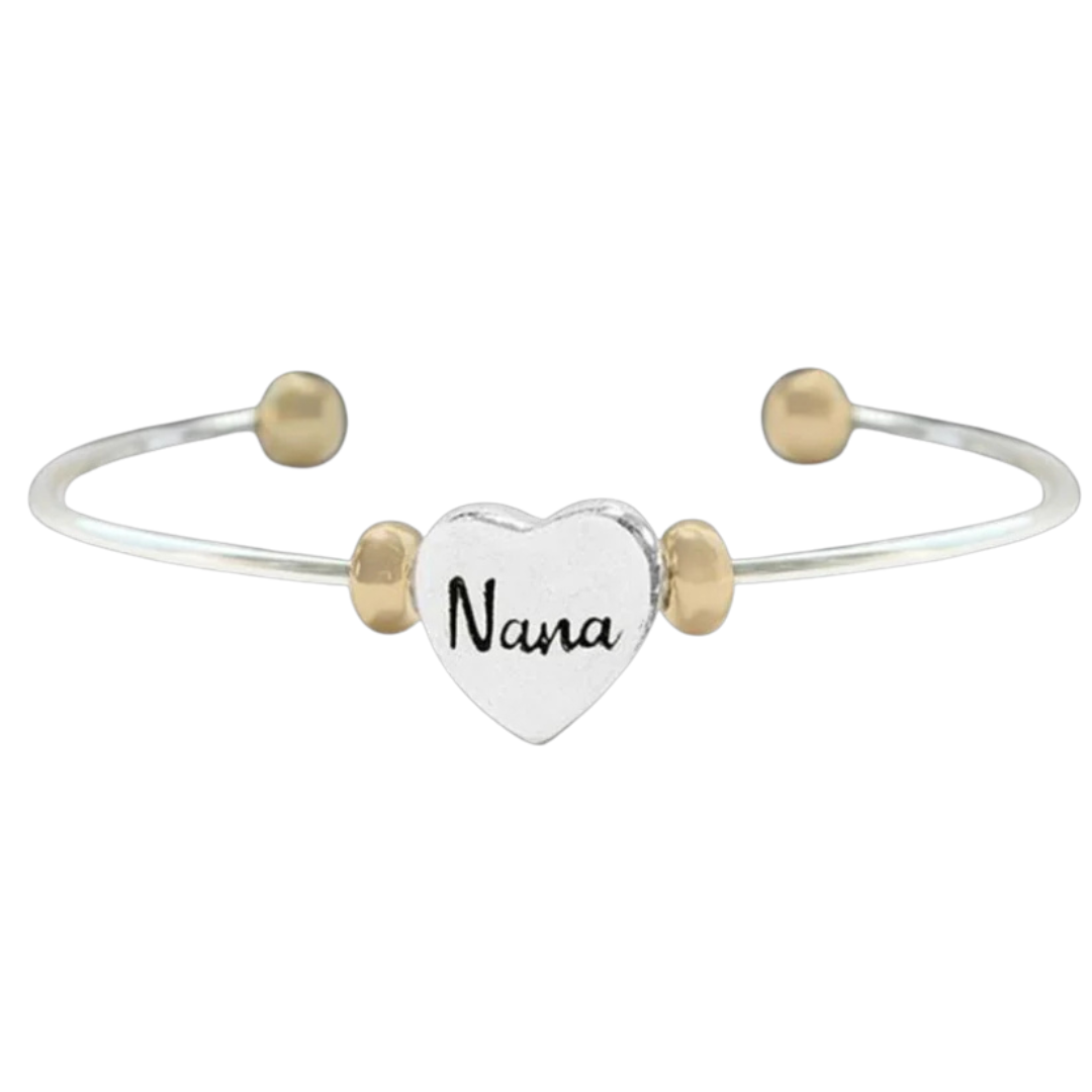 FAMILY FAITH NANA - TWO TONE CUFF BRACELET