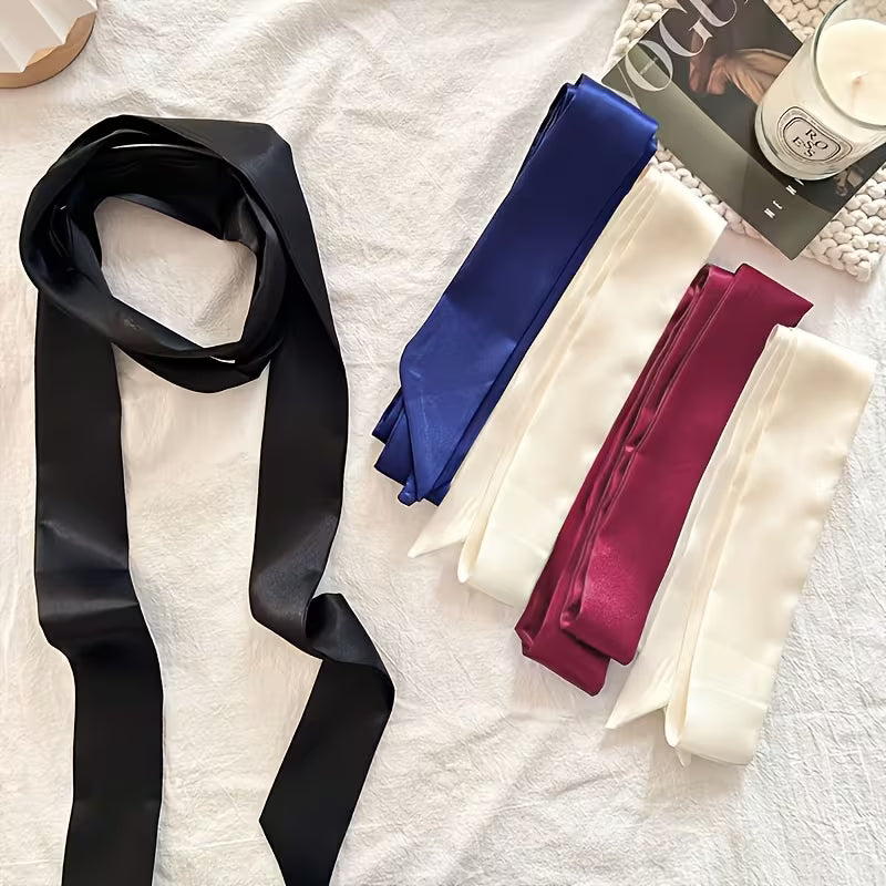 BLACK SILK SCARF