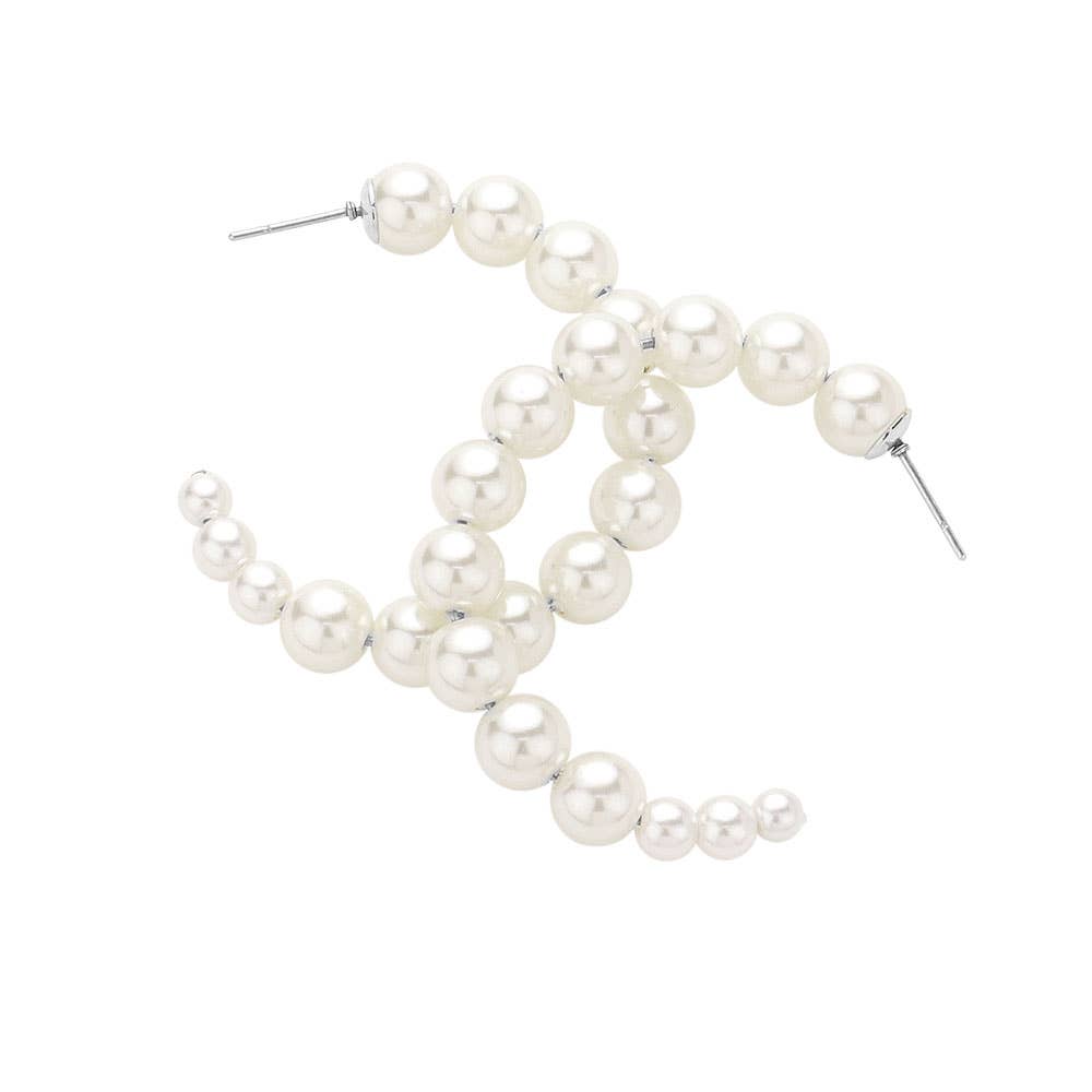 Pearl Hoop Earrings