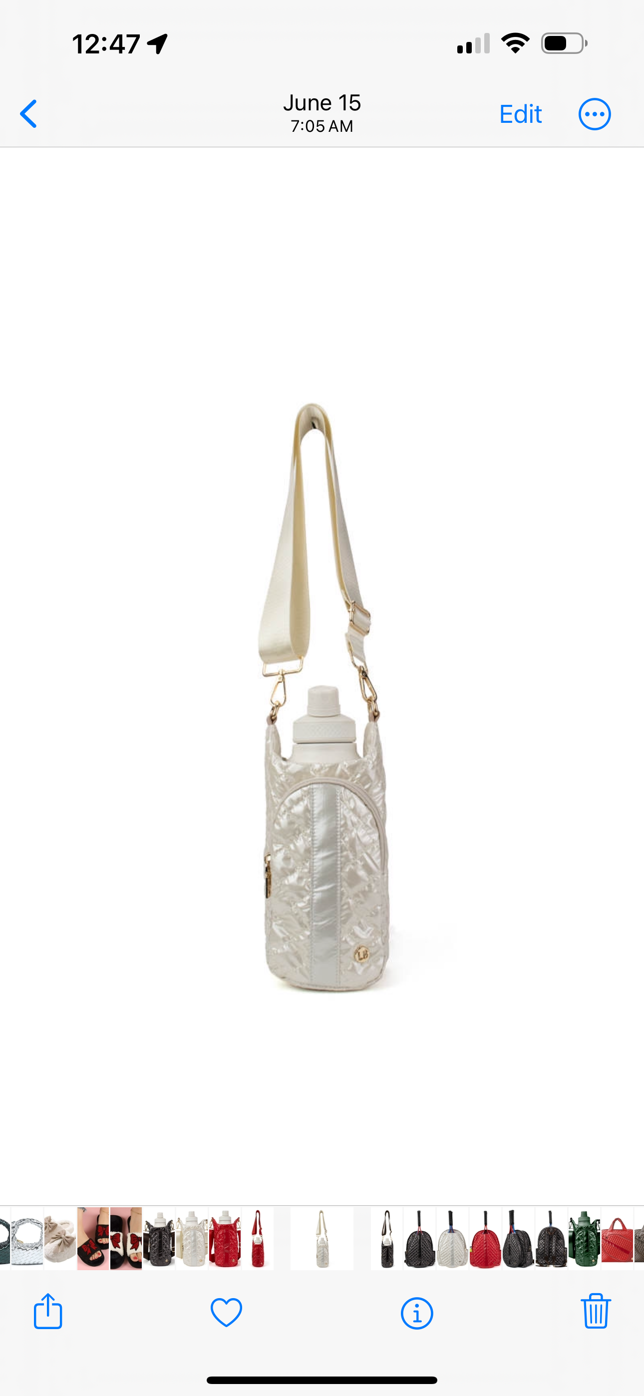 Jennifer Drink Carrier Crossbody Snow