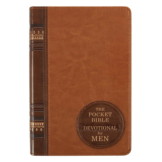 POCKET BIBLE DEVOTIONAL FOR MEN-FAUX LEATHER