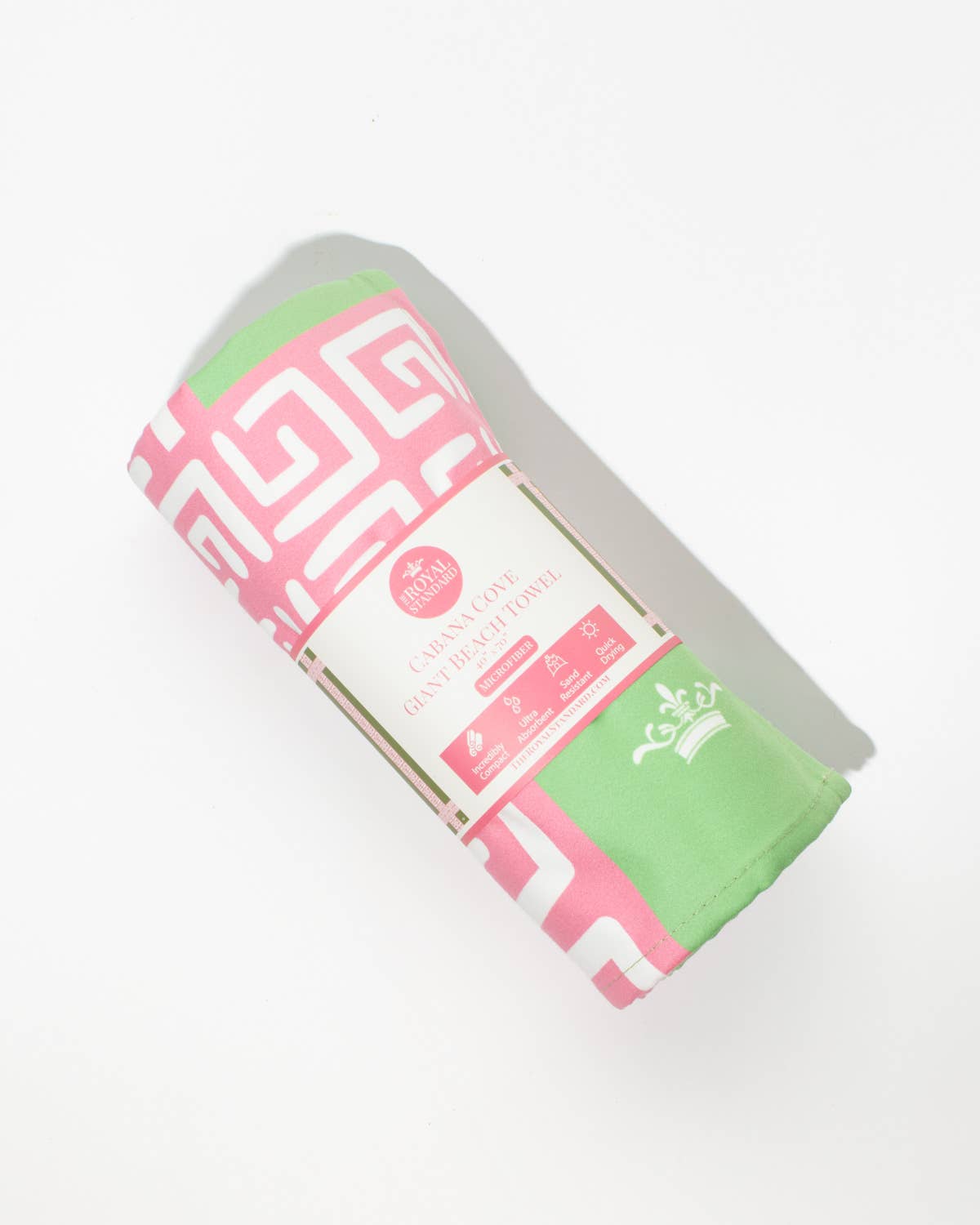 Cabana Cove Giant Beach Towel - Green/Pink/White