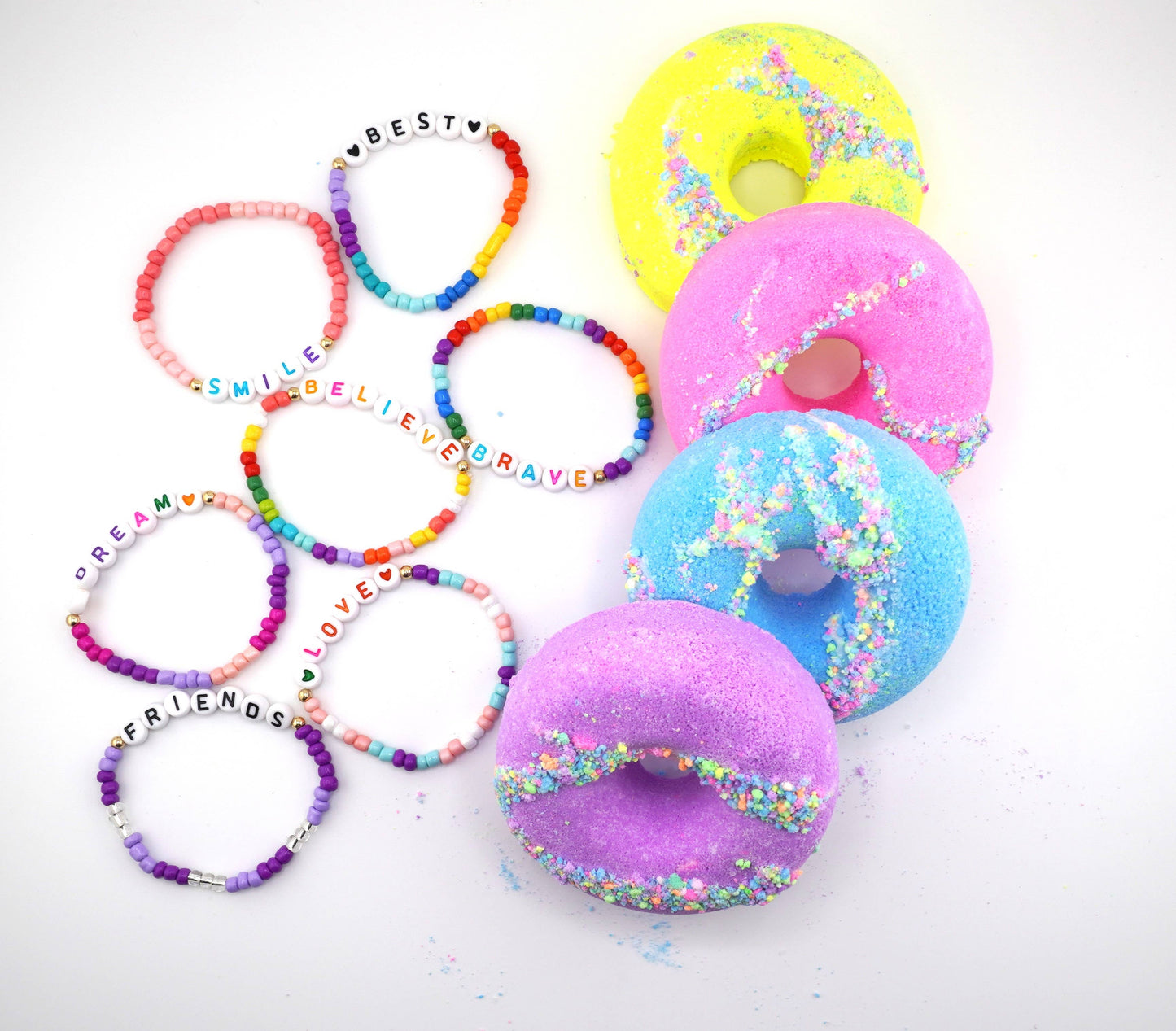 Donut Bath Bomb + Bracelet Pack | Blue