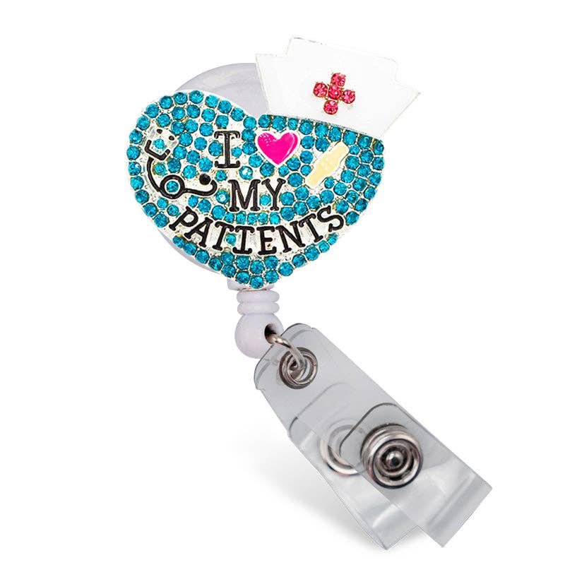 I Heart My Patient Sparkle and Shine Badge Reel
