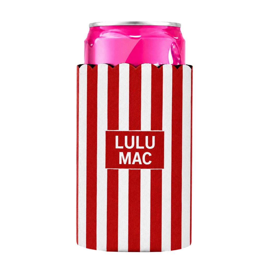 Slim Can Koozie Red Stripe