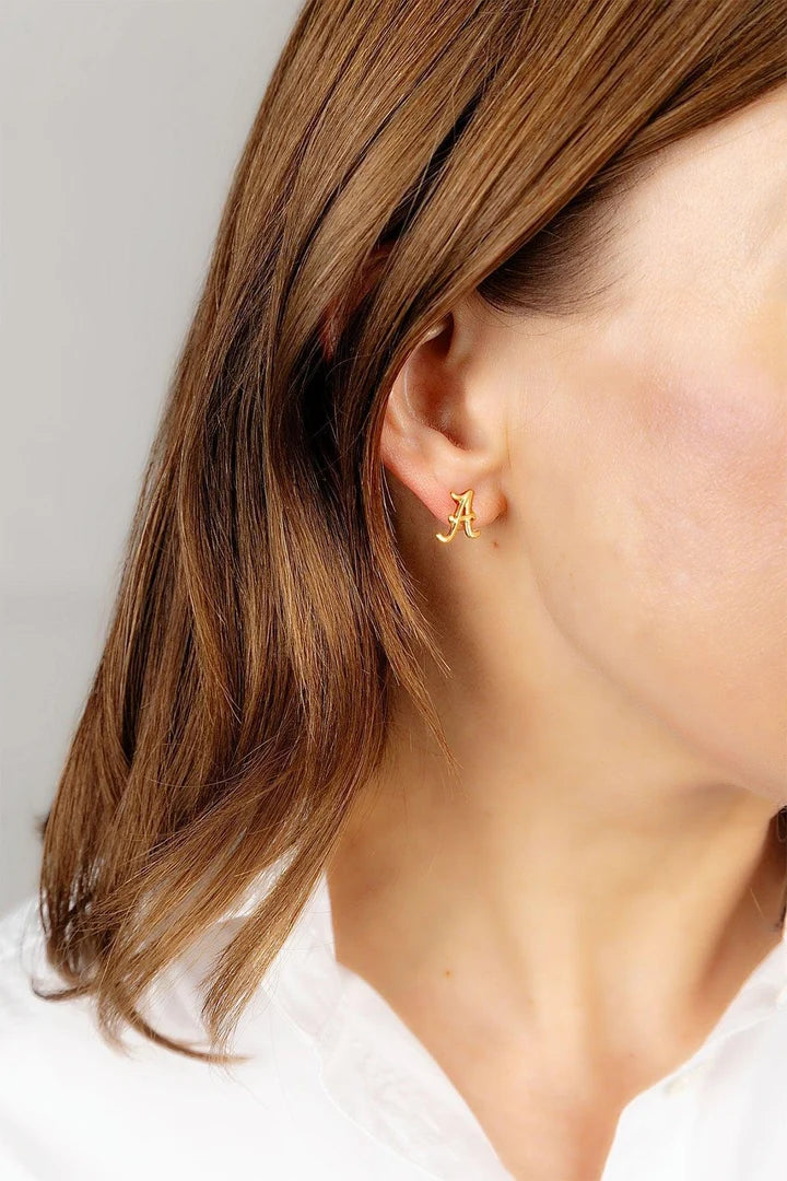 Alabama Crimson Tide 24K Gold Plated Stud Earrings