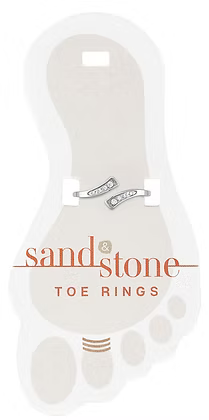 Silver CZ Wrap Sand & Stone Toe Ring