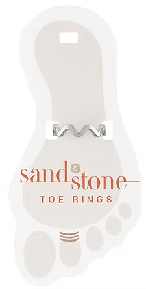Silver Ripple Sand & Stone Toe Ring