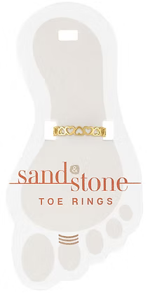 Gold Infinity Heart Sand & Stone Toe Ring