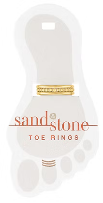 Gold Triple Layer Sand & Stone Toe Ring