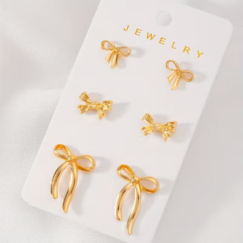 Elegant Bow Earring Set