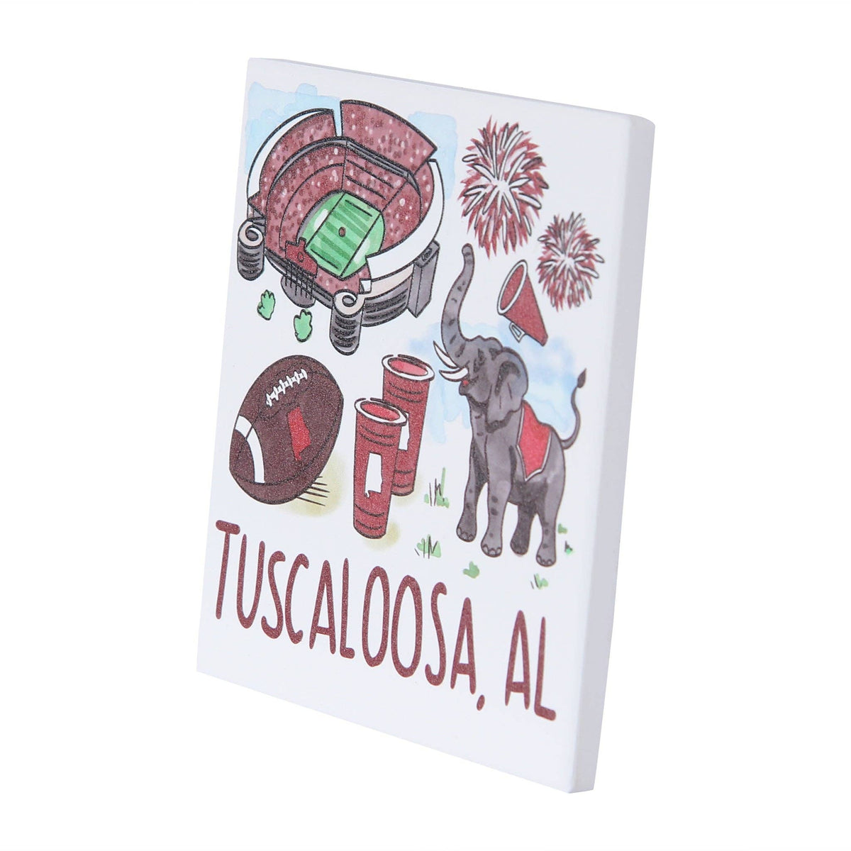 Tuscaloosa AL Icons Ceramic Coaster