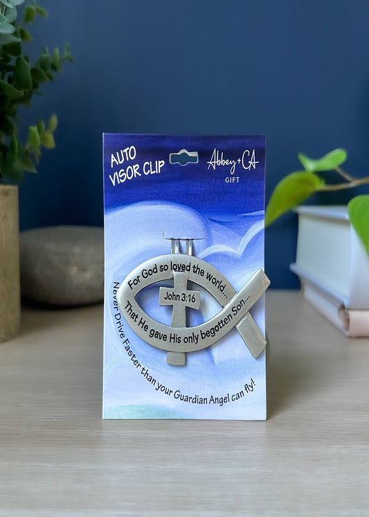 Ichthus Cross Visor Clip
