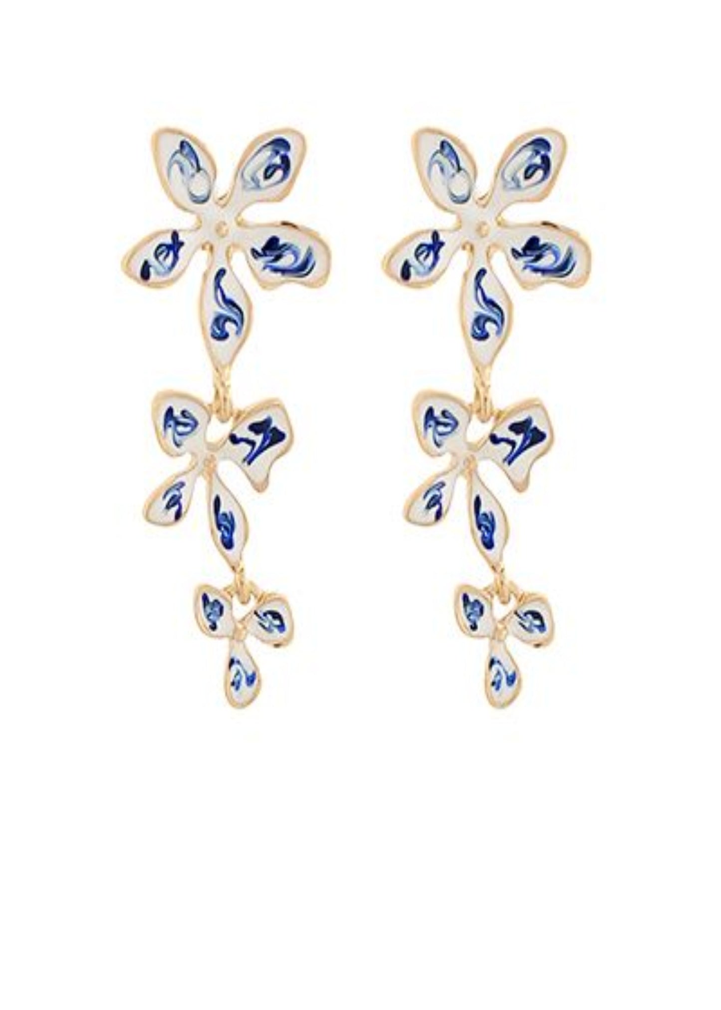 Linear Flower Earrings