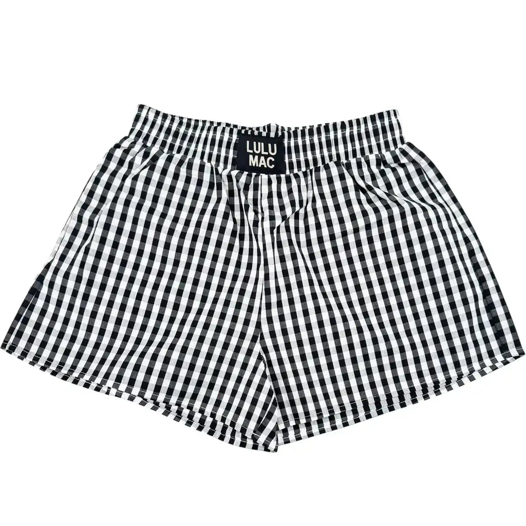 GINGHAM BOXER SHORT - BLACK