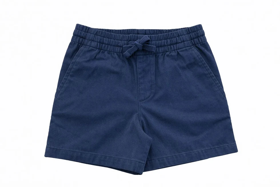 BOYS NAVY COTTON SHORTS