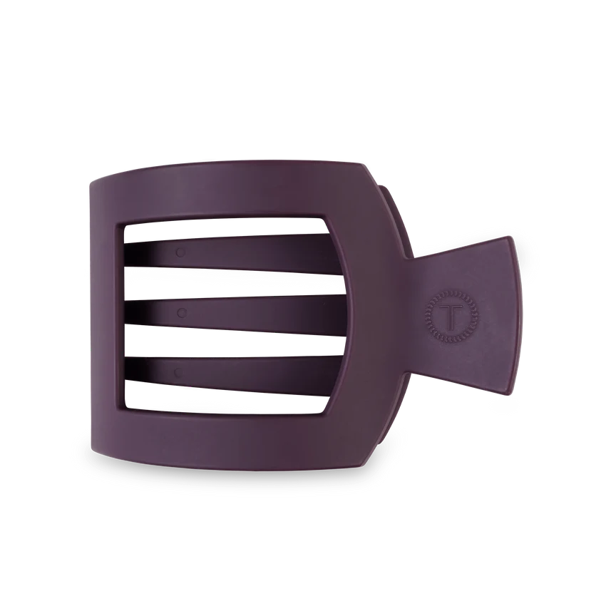 TELETIES Flat Square Hair Clip - Unbreakable Hair Accessory for Laying Back, Yoga, and Thick Hair