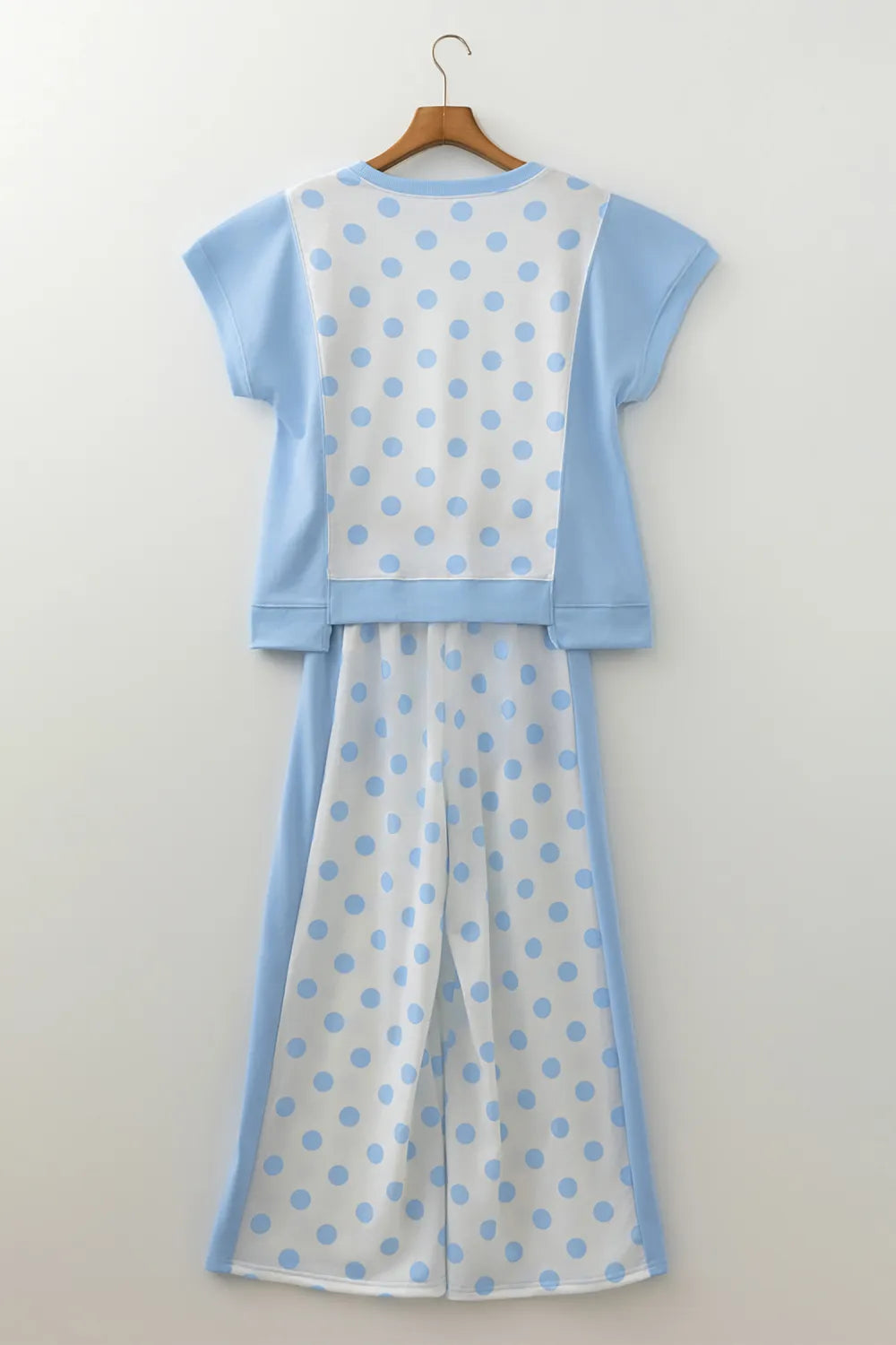 JAELYN SET - BLUE AND WHITE POLKA DOT