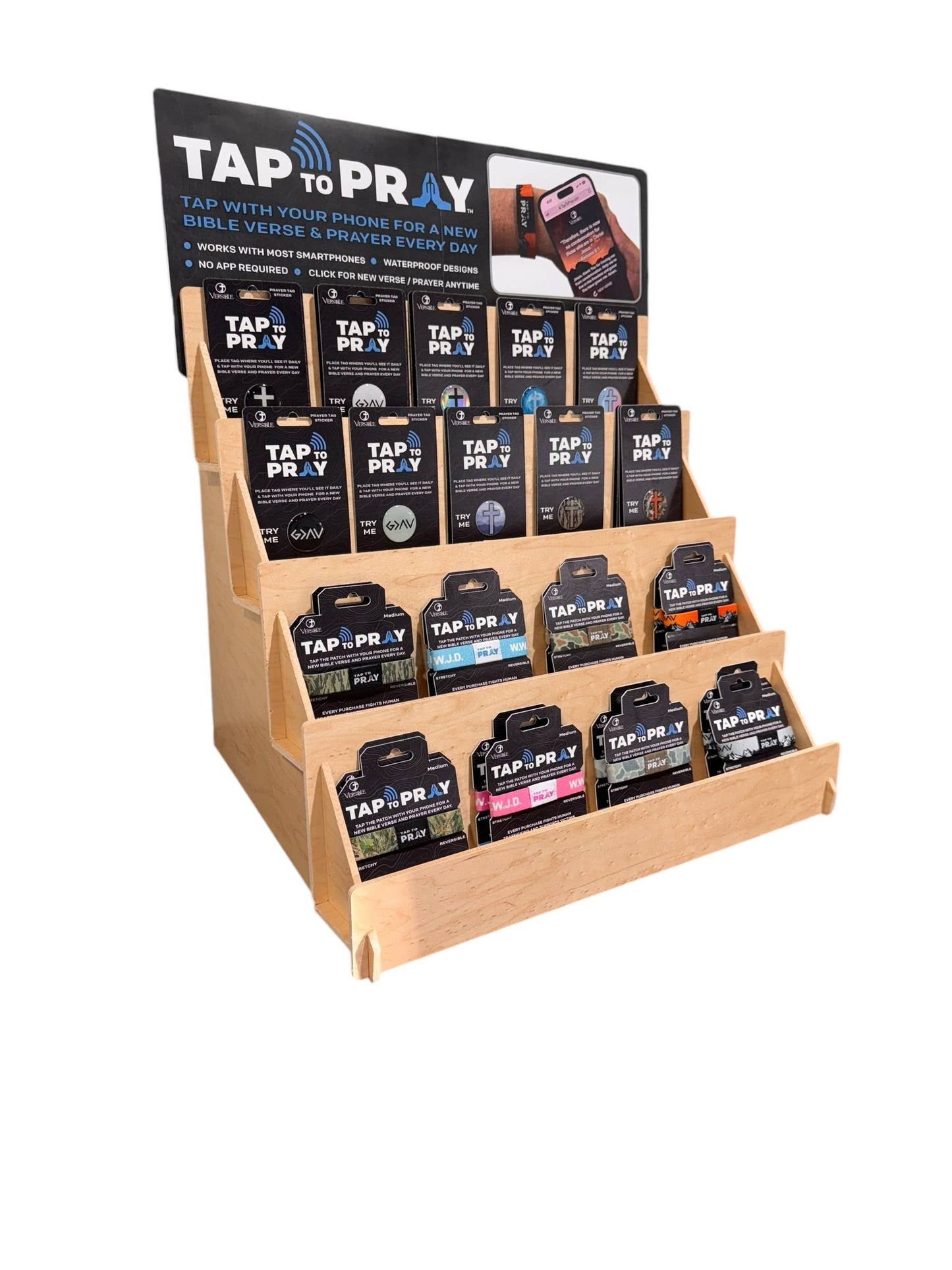 Tap To Pray Wristbands - River Rock Camo Classic & Sage