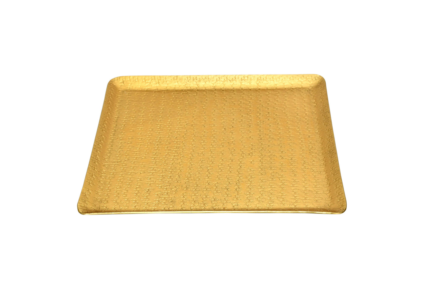 Gold Hammered Square Tray