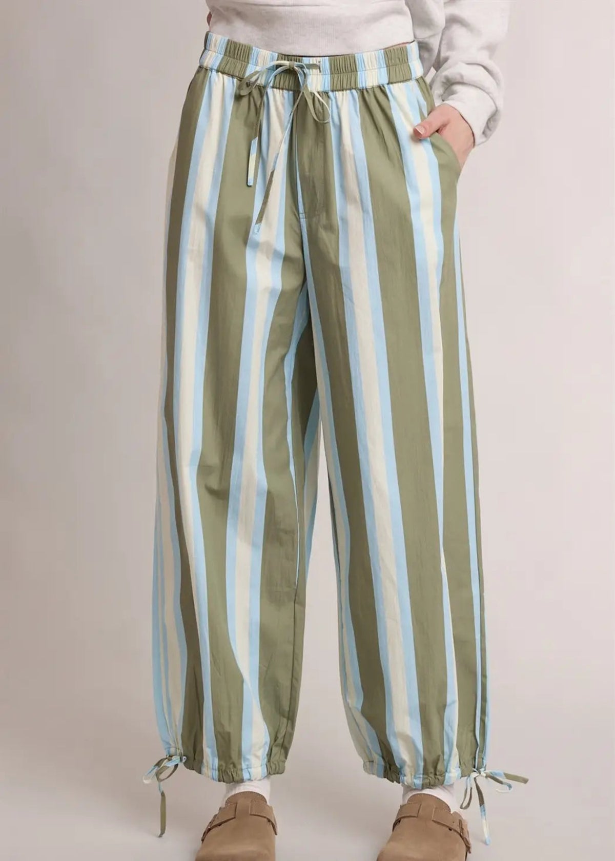 MACKENZIE PANTS - OLIVE/SKY