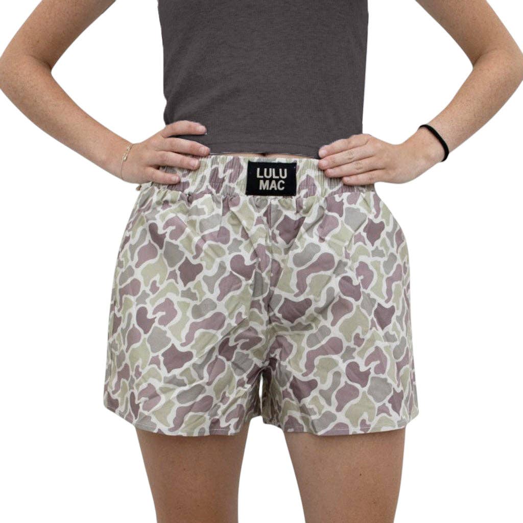 BXCM- LIGHT CAMO BOXER SHORT: GREEN / X-Large