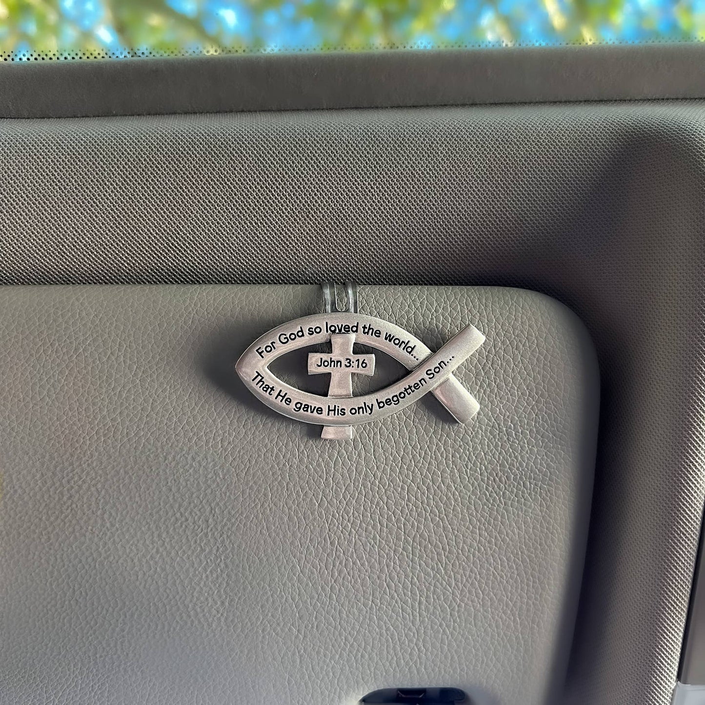 Ichthus Cross Visor Clip
