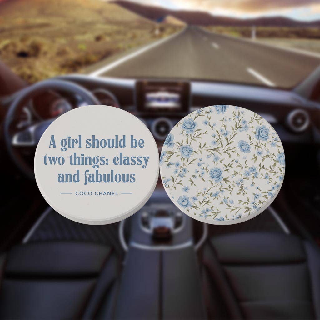 Car Coaster, Chinoiserie, Floral Gifts, Gifts for Women