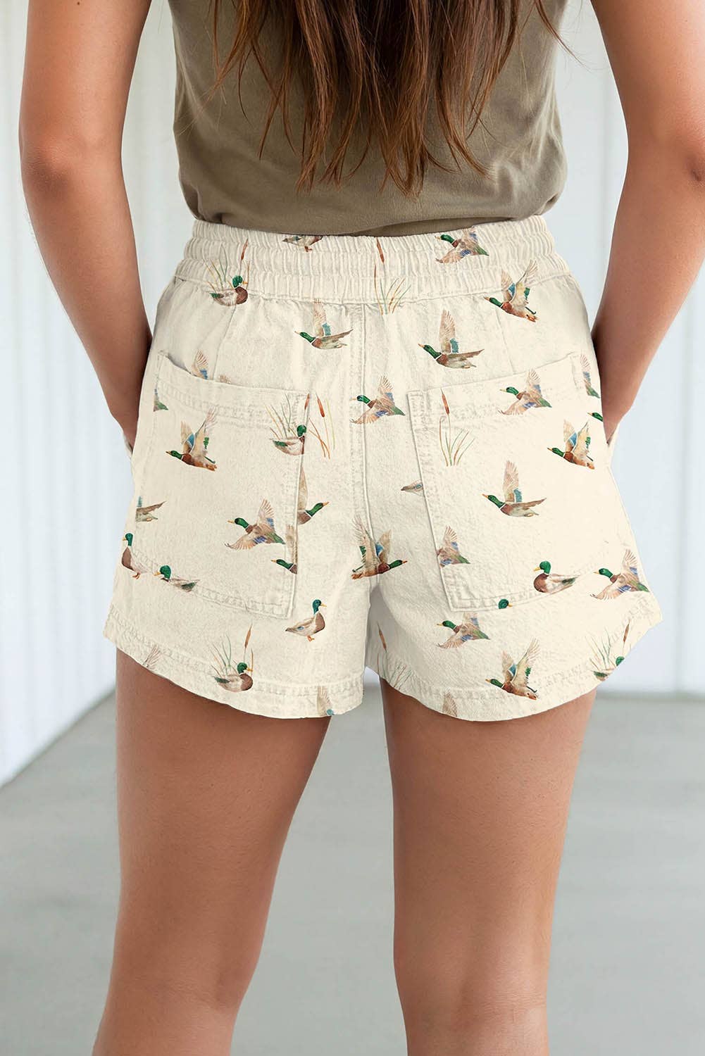 Wild Duck Mallard Drawstring Denim Shorts