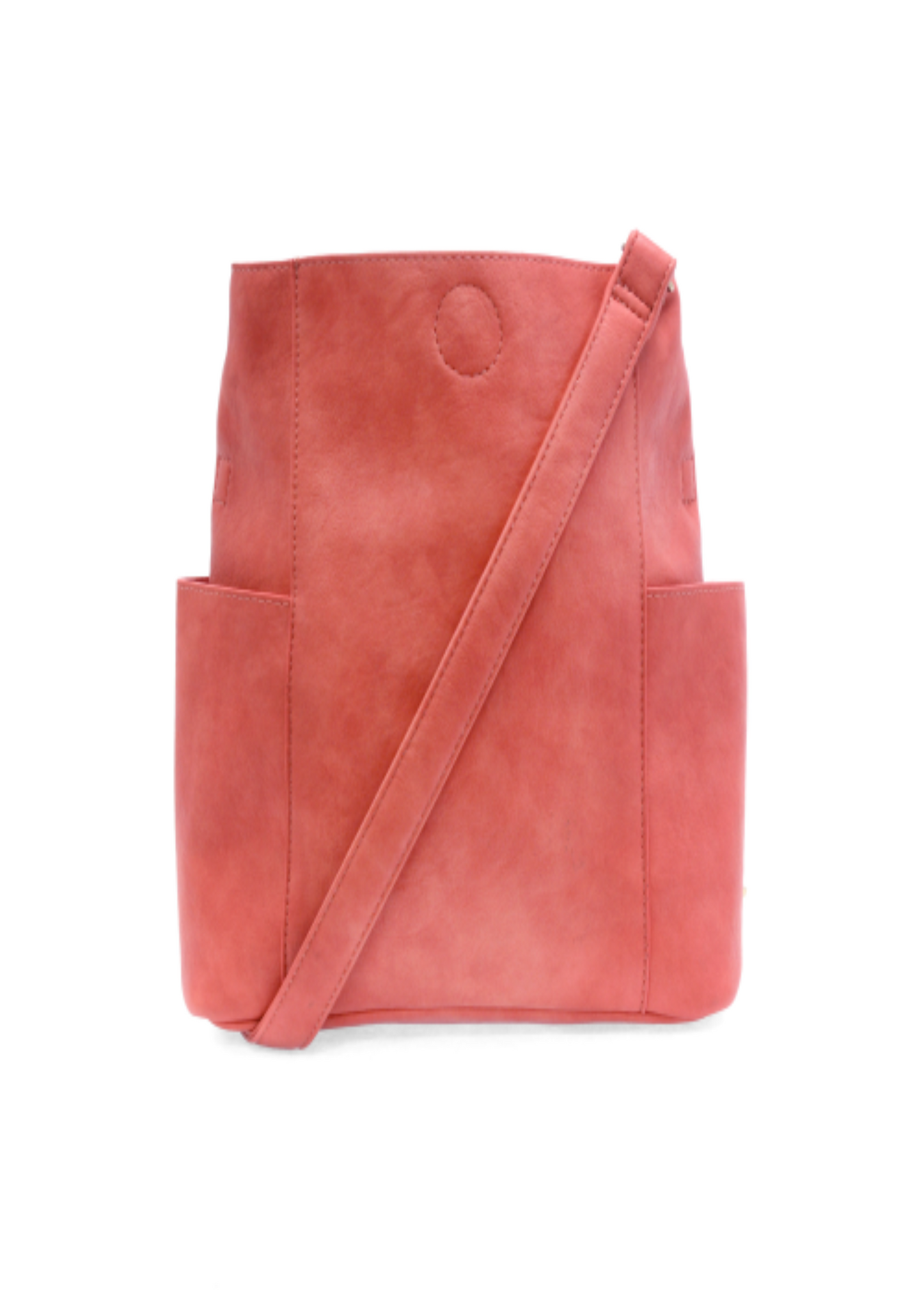 KAYLEIGH SIDE POCKET BUCKET BAG-DESERT CORAL