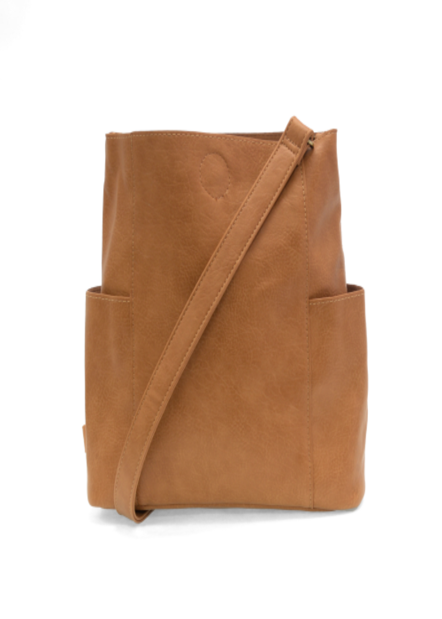 KAYLEIGH SIDE POCKET BUCKET BAG-MID TAN