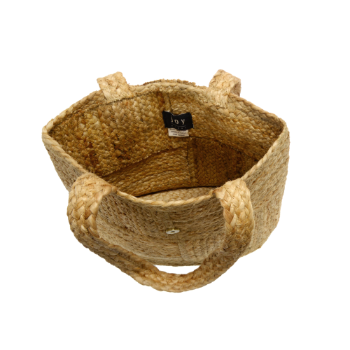 Natural Elowen Boho Patch Jute Tote