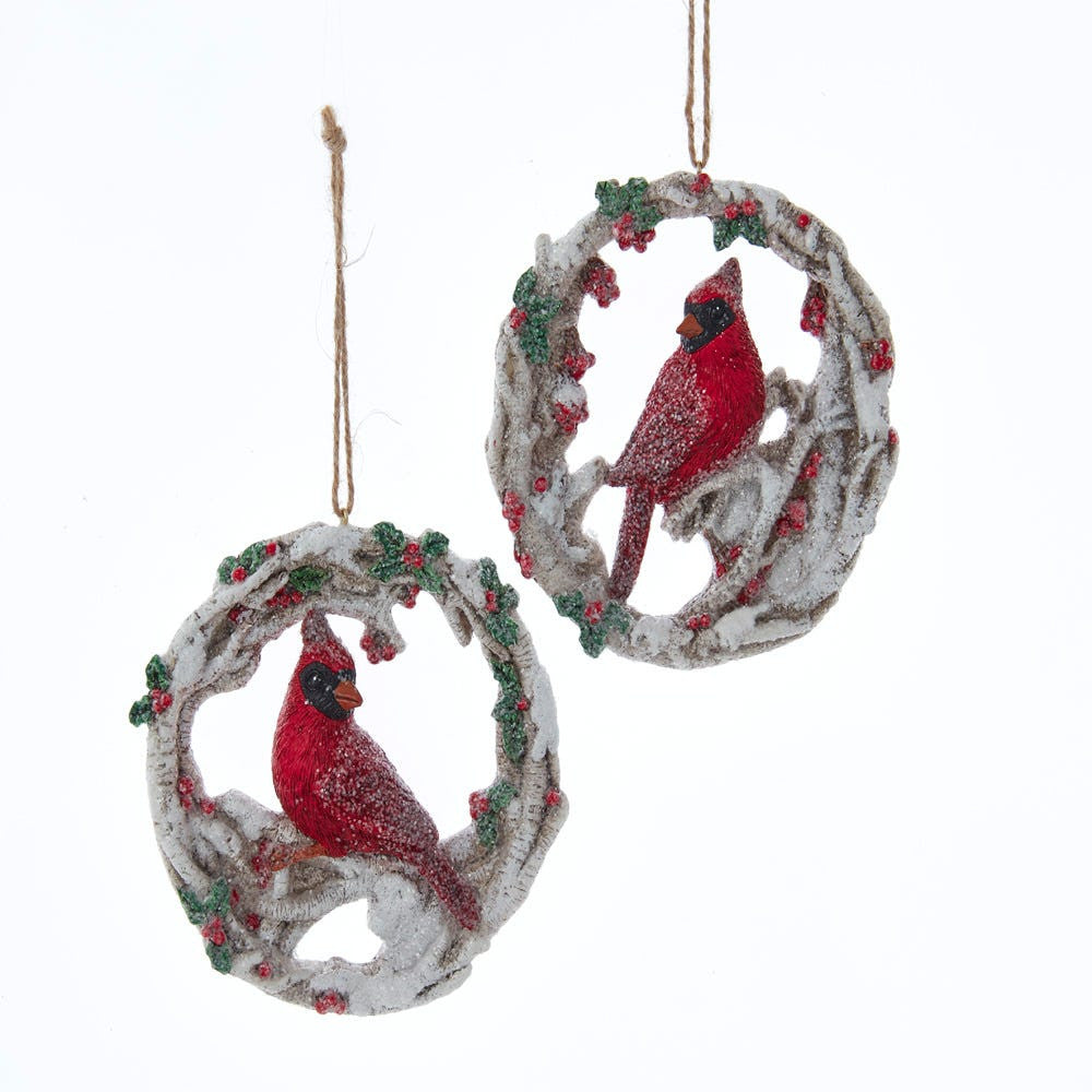 BIRCH BERRY CARDINAL ORNAMENT