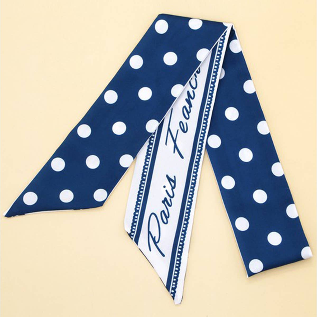 SILKY SCARF NECKLACE - BLUE