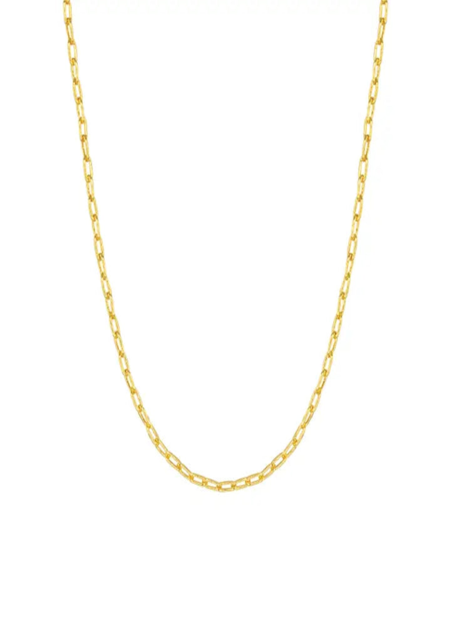 Add A Charm Paperclip Chain Necklace - Gold