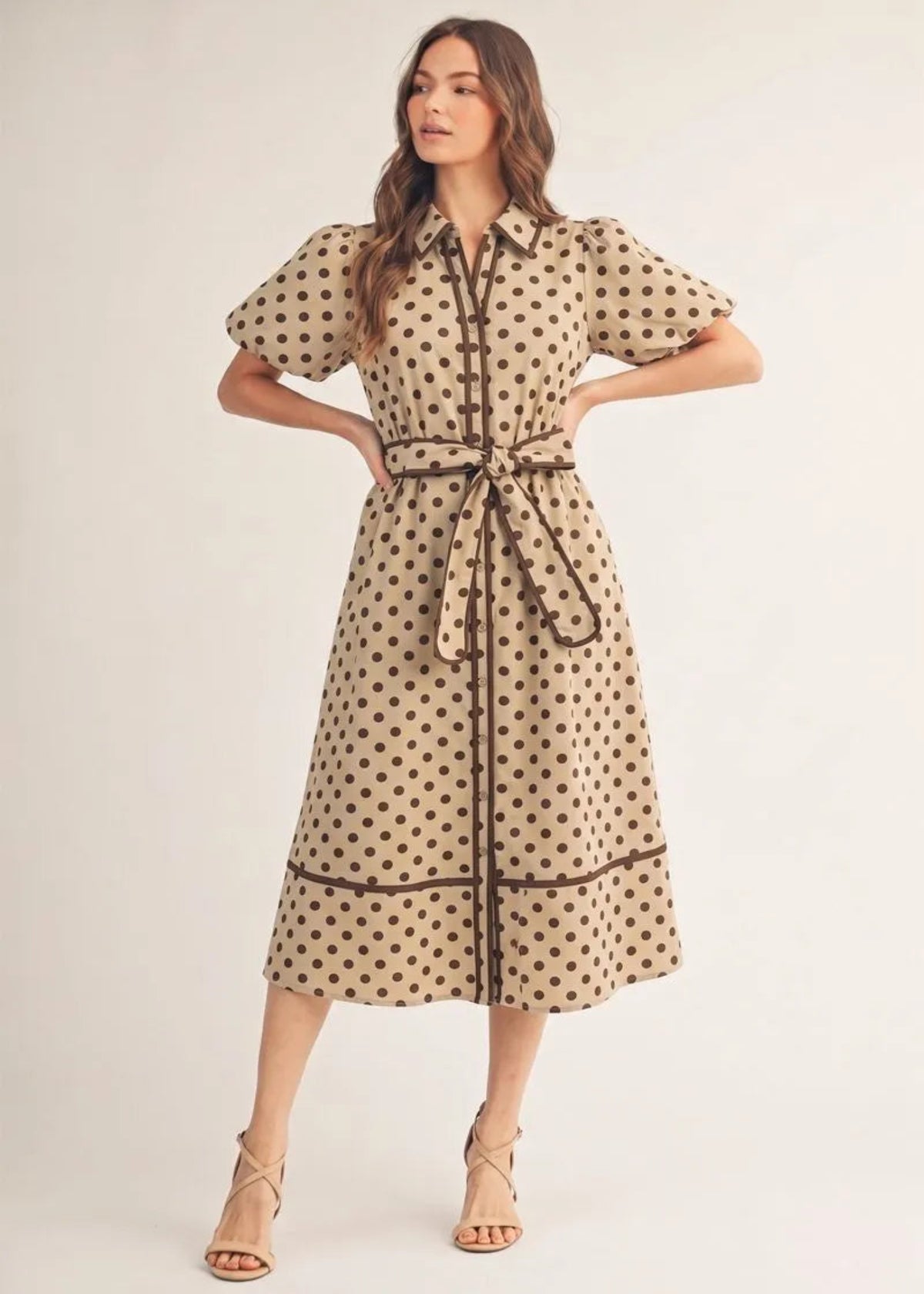 MADISON DRESS - TAUPE