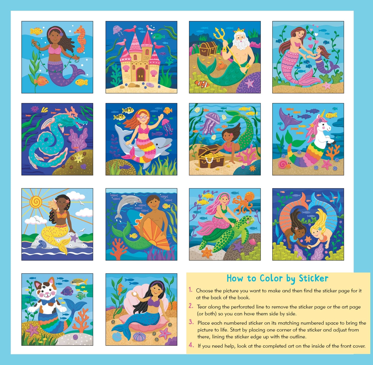 My First Color-by-Sticker Book -- Mermaids & More