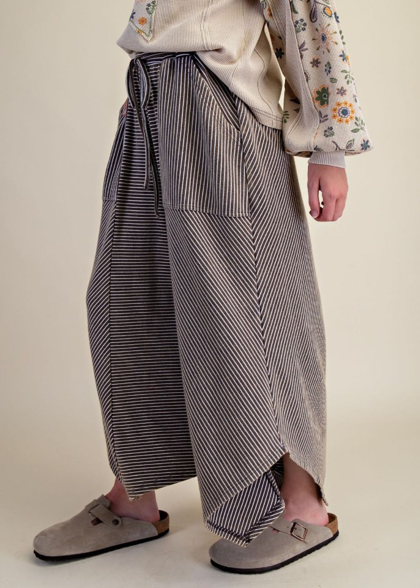 LEXI MINERAL WASHED PANTS - COFFEE