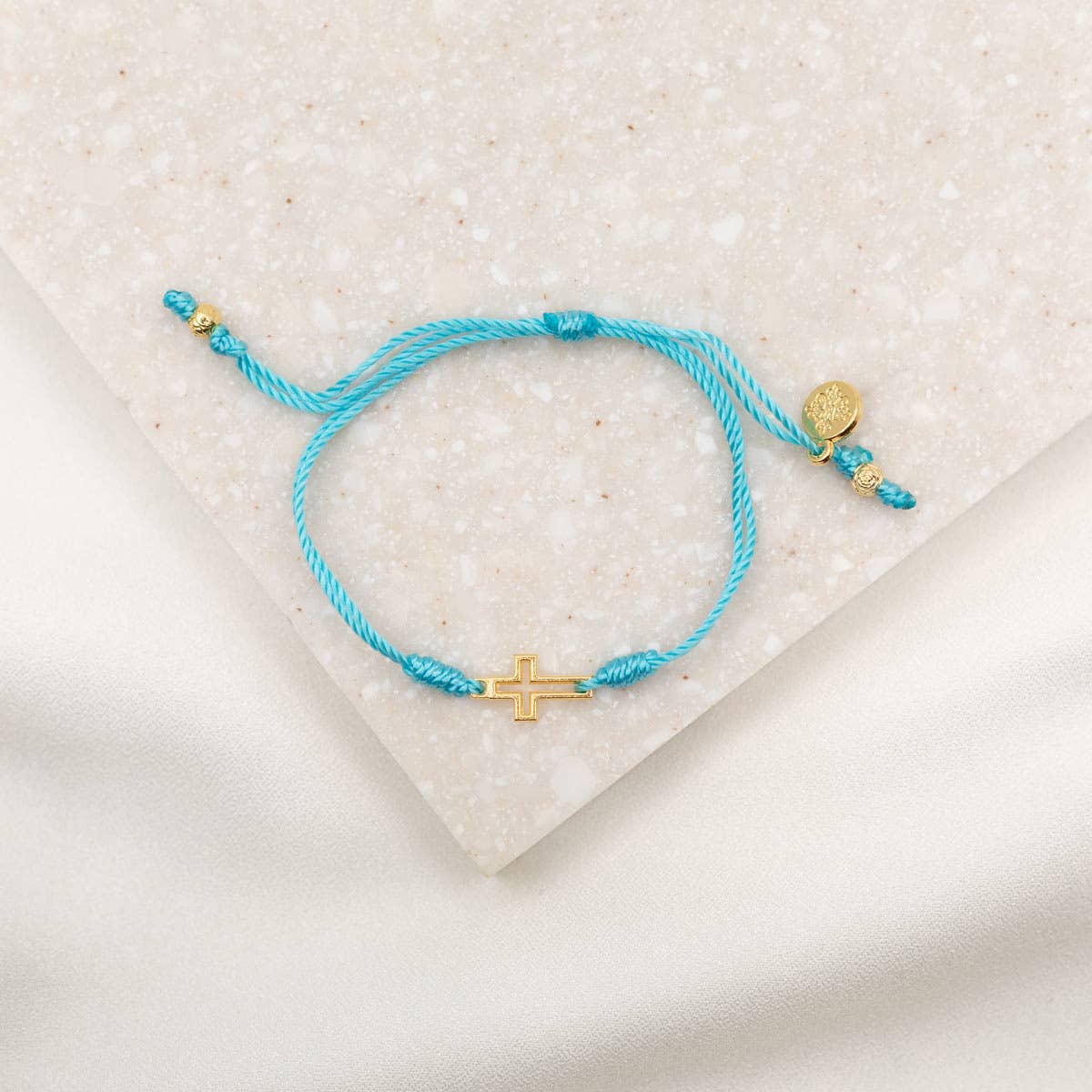 Filled By Faith Bracelet-Navy / Gold