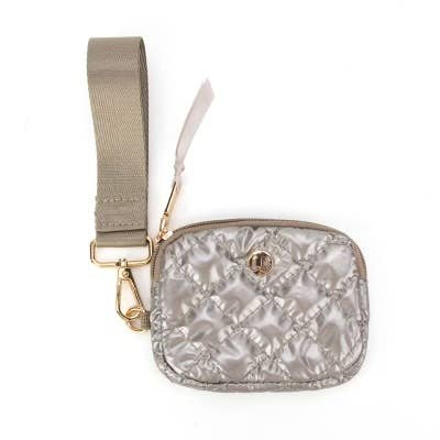 Jennifer Wristlet Wallet Keychain Glazing Gunmetal