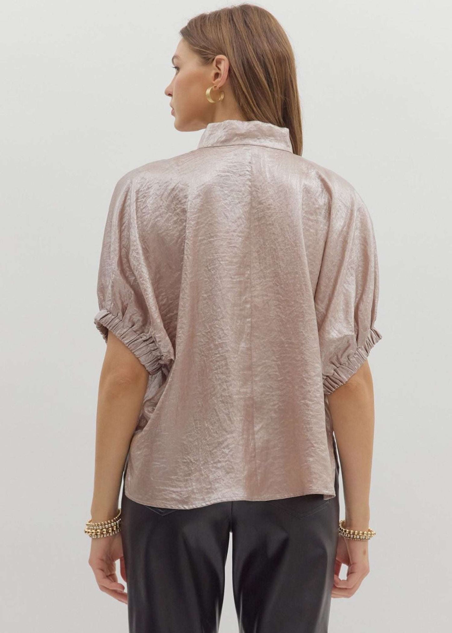 HALLIE TOP - CHAMPAGNE