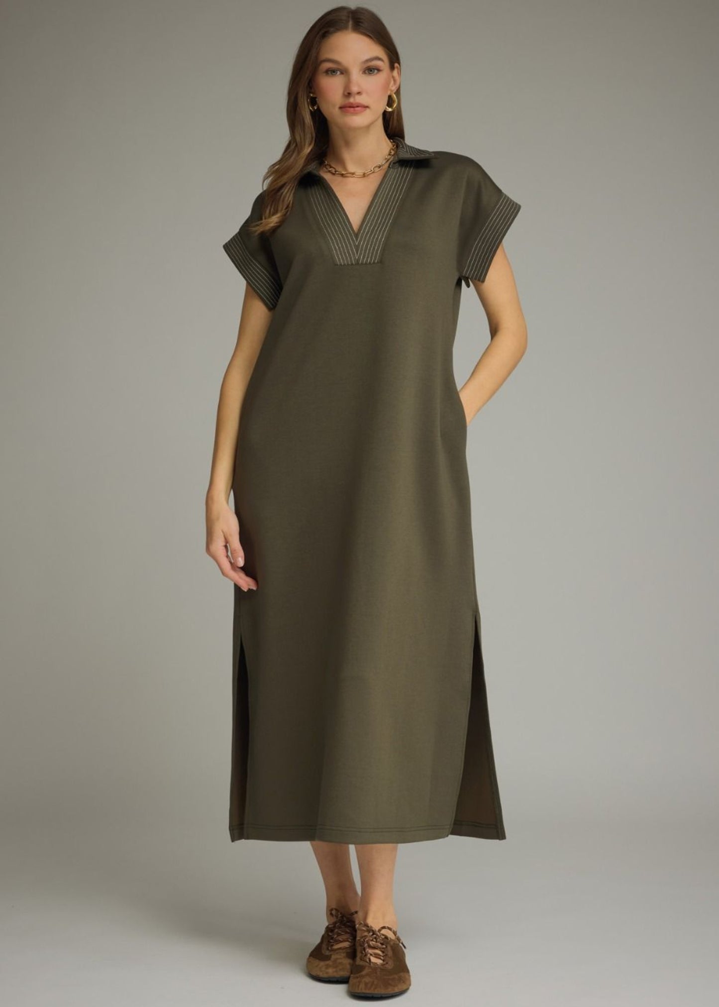ELIZA DRESS - OLIVE