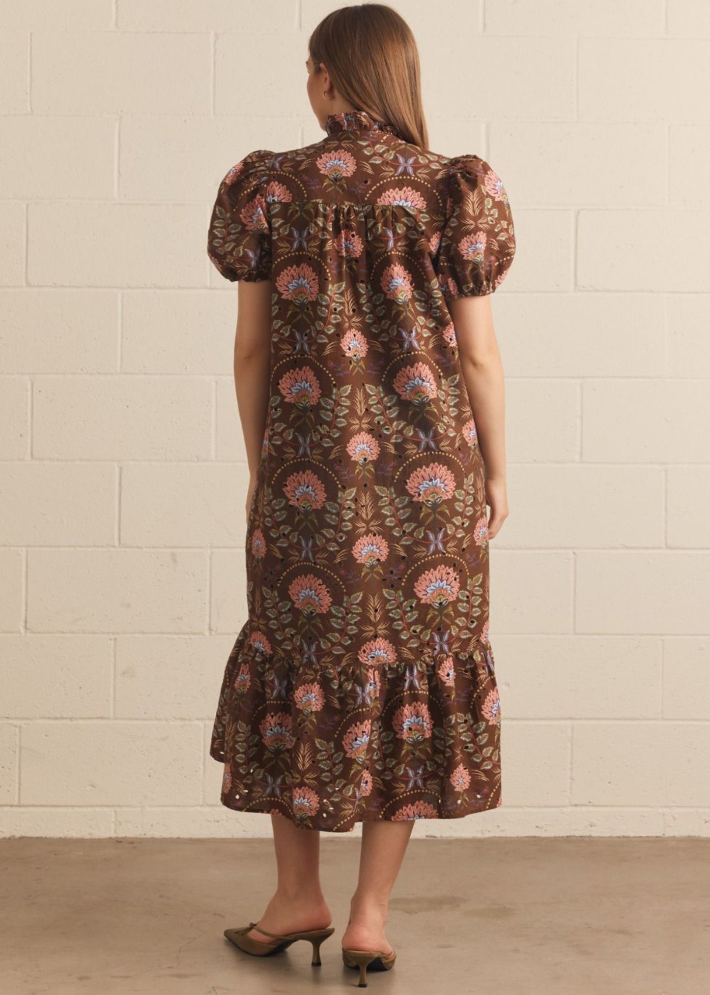 MORGAN DRESS - BROWN