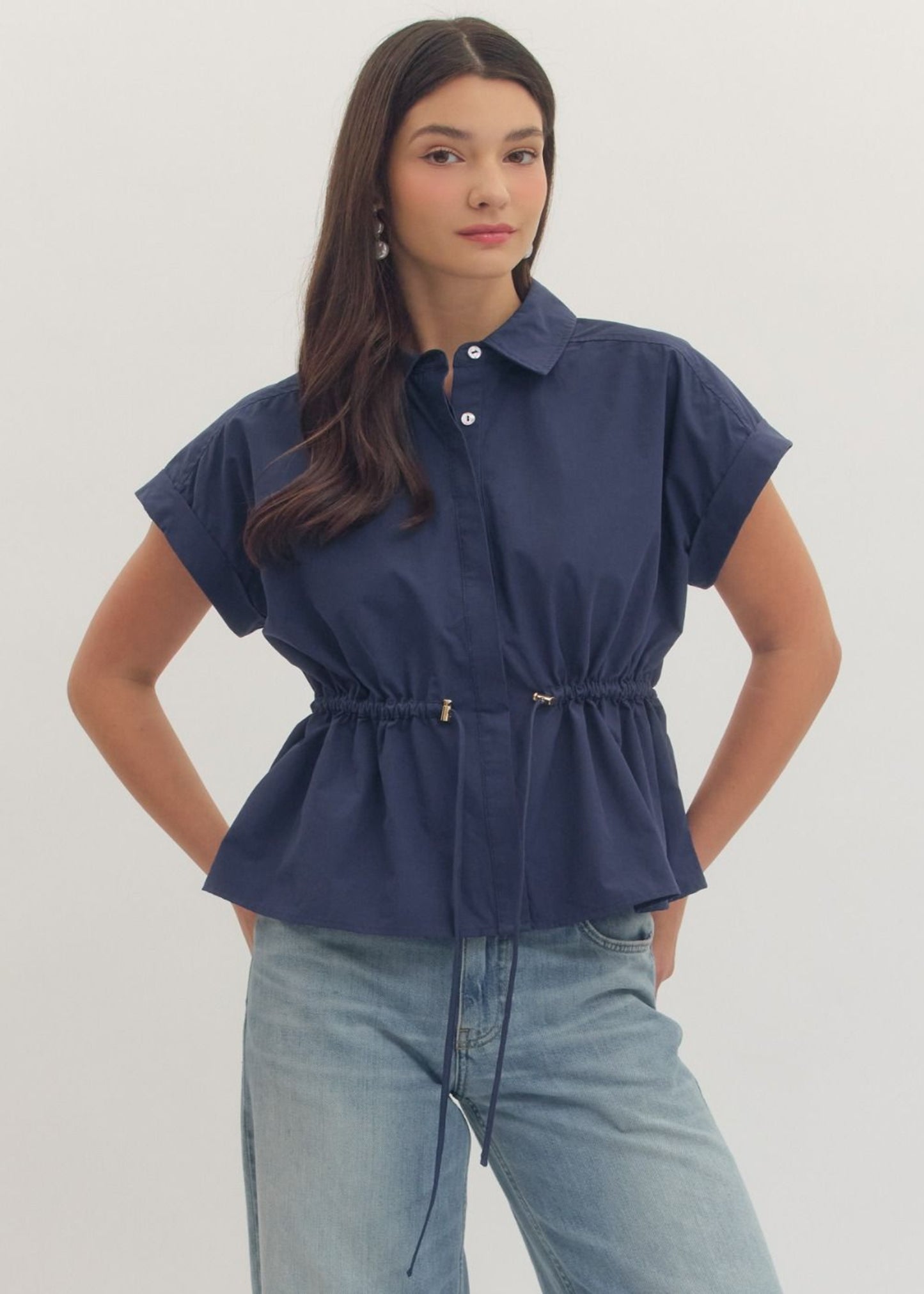 ANZLEE TOP - NAVY