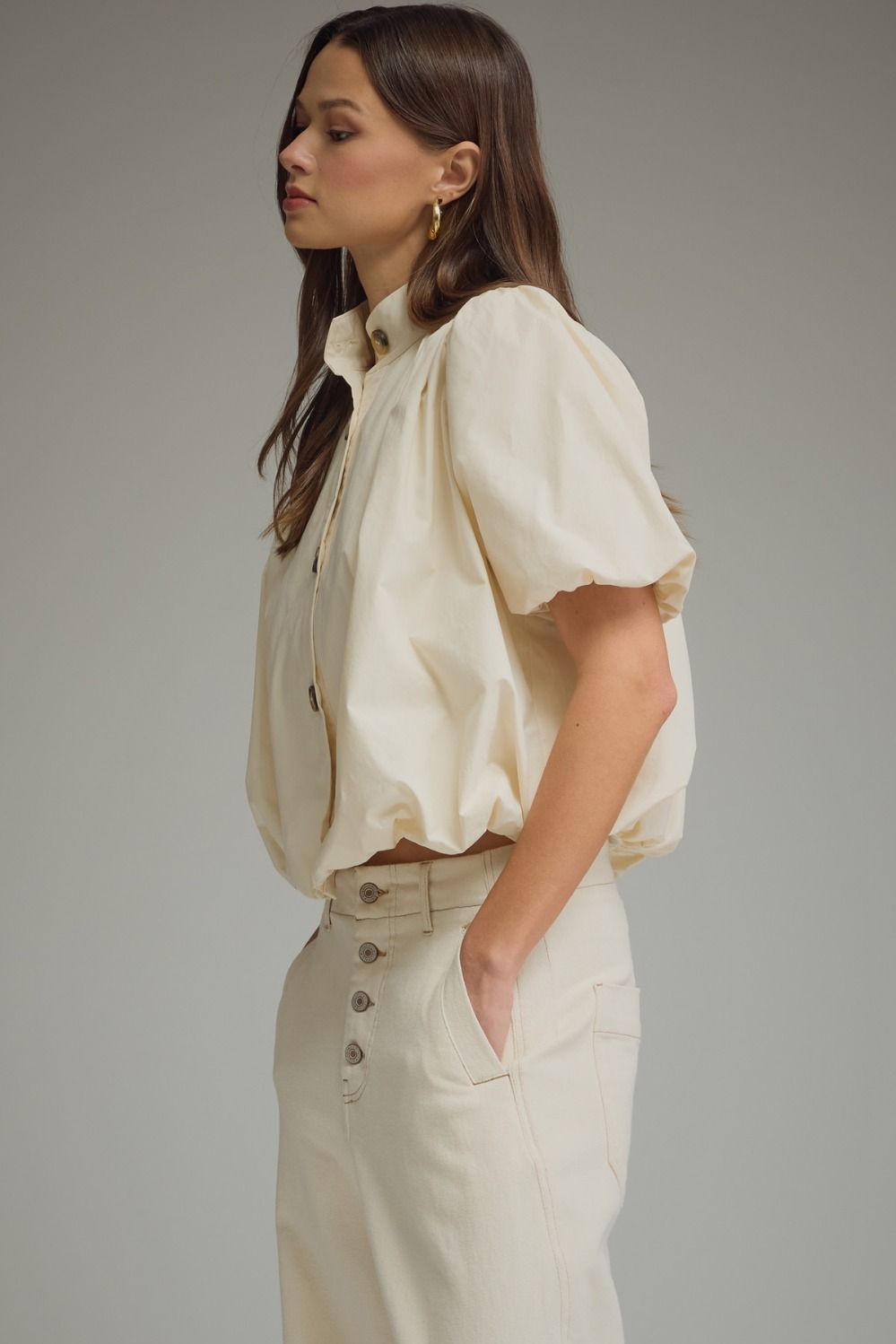GRAYSON TOP - ECRU
