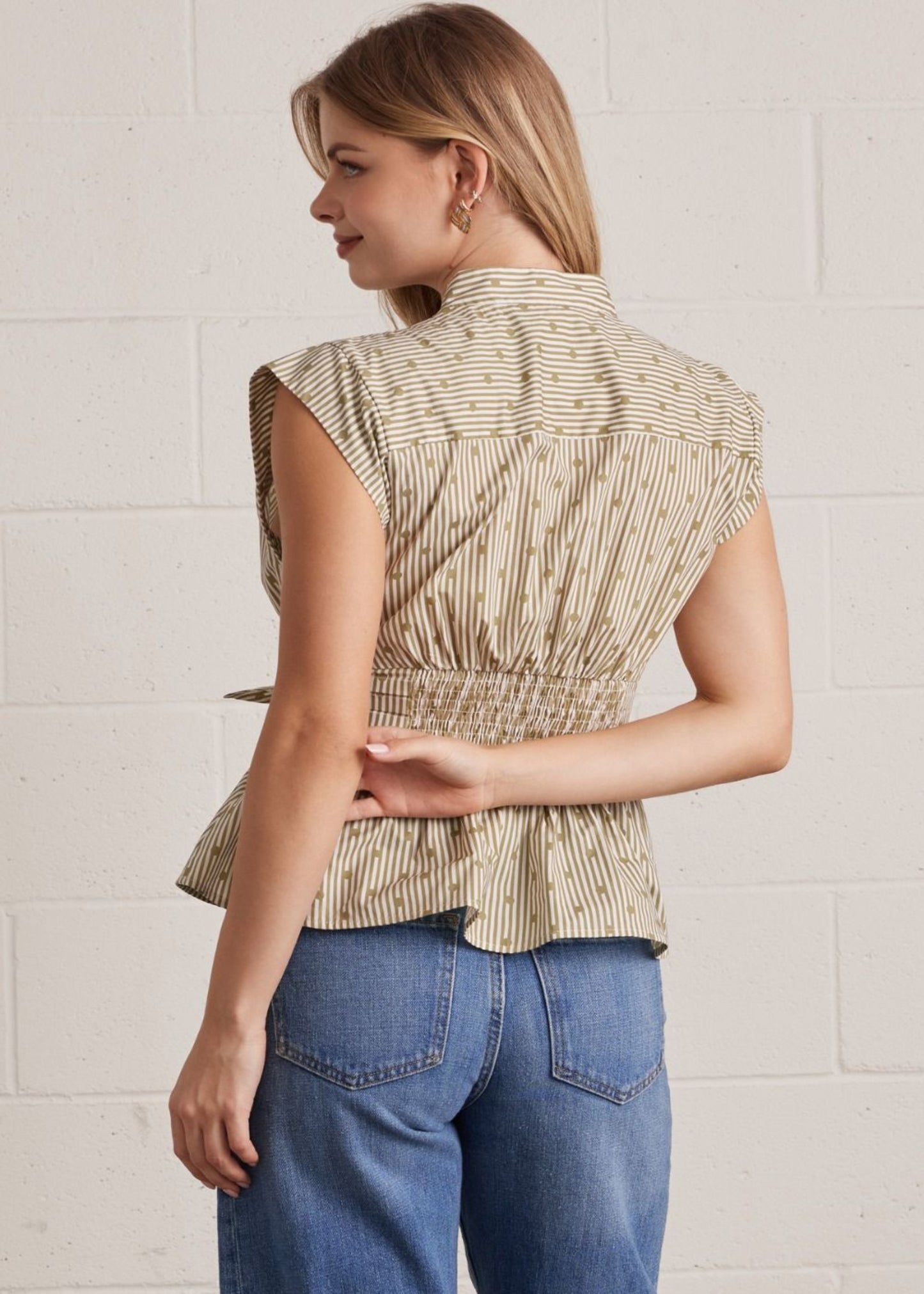 GRAYSON TOP - ECRU